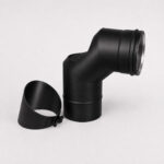Колено-ревизия угол 90° (430/0,5 мм эмаль черная до 600°) D115 Ferrum BLACKSIDE